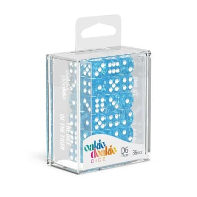Oakie Doakie - D6 Dado 12MM Speckled (36) - LIGHT BLUE1