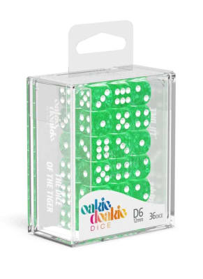 Oakie Doakie - D6 Dado 12MM Speckled (36) - GREEN1