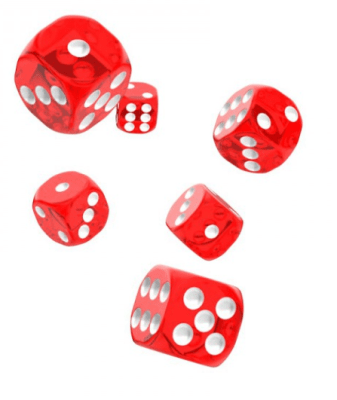 Oakie Doakie - D6 Dice 12mm Translucent (36) - RED1