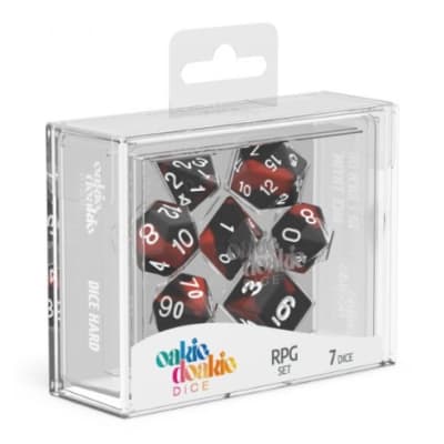 Oakie Doakie - Dados RPG Set Glow in the Dark (7) - Lava1