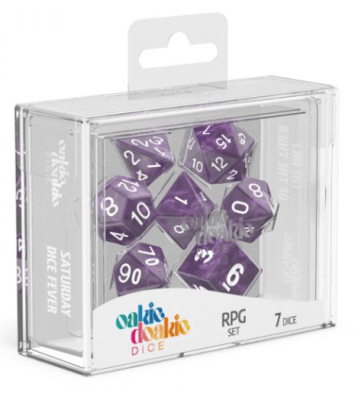 Oakie Doakie - Dice RPG Set Marble (7) - PURPLE1