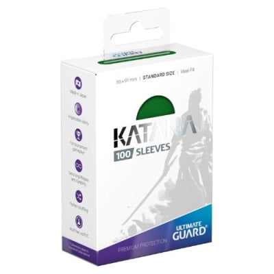 UG: Card Sleeves: Katana Sleeves Standard Size- Green (100ct)2
