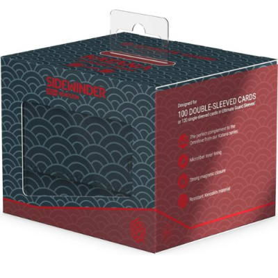 UG: Deck Case: Sidewinder 100+ Seigaiha (Dark Blue/Dark Red)2