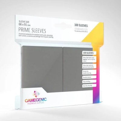 GG BGG Sleeves Prime: Grey (100)1