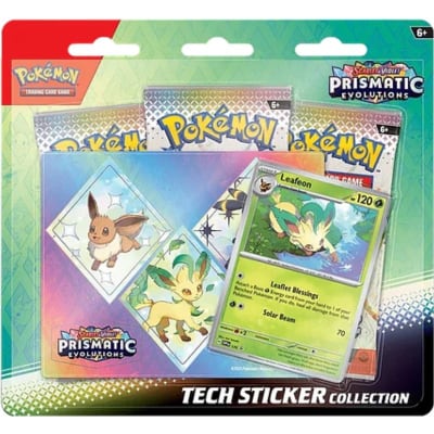 PKM TCG S & V Prismatic Evolutions - Tech Sticker Leafeon Collection Inglés1