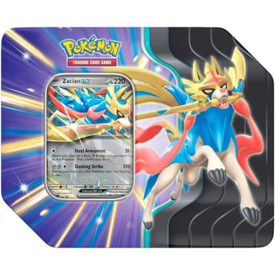 PKM TCG Slashing Legends Tin - Zacian Ex Ingles1