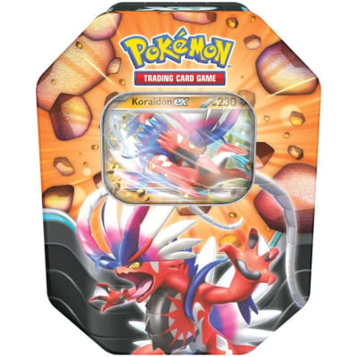PKM TCG Slashing Legends Tin - Koraidon Ex Español1