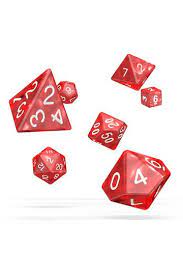 Oakie Doakie - Dados RPG Set Marble (7) - RED1