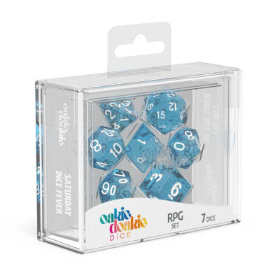 Oakie Doakie - Dice RPG Set Speckled (7) - Light Blue1