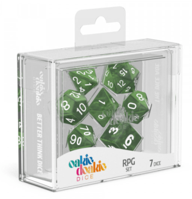 Oakie Doakie - Dice RPG Set Marble (7) - GREEN1