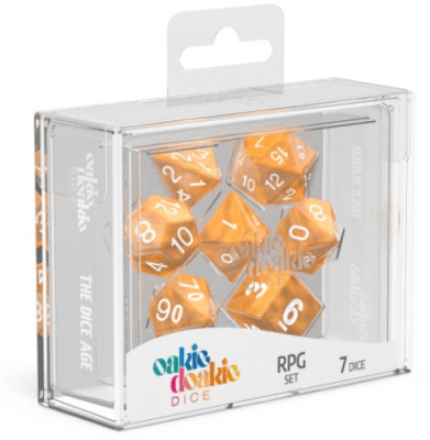 Oakie Doakie - Dice RPG Set Marble (7) - ORANGE1