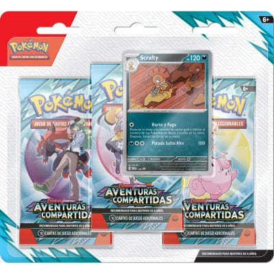 PKM TCG S&V Journey Together - 3-Pack Scrafty Blister Español1