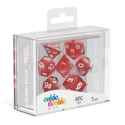Oakie Doakie - Dice RPG Set Speckled (7) - Red1