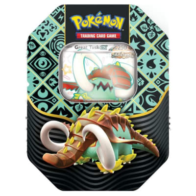 Paldean Fates TIN Shiny Great Tusk ex (Español)1