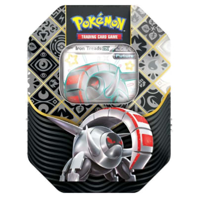 Paldean Fates TIN Shiny Iron Treads ex (Español)1