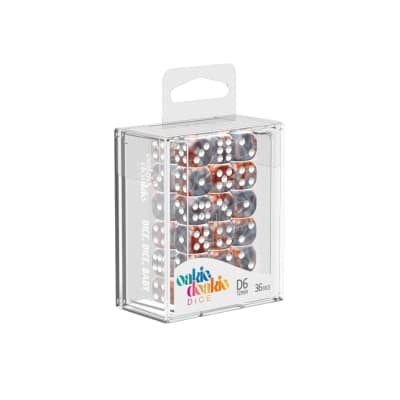 Oakie Doakie - D6 Dice 16 MM Gemidice (12) - SILVER-RUST