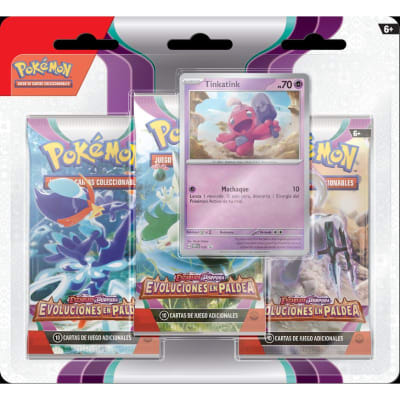 Scarlet & Violet - Paldea Evolved 3-Pack Blister Tinkatink (Español)1