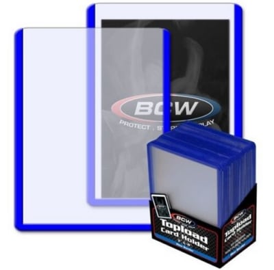 3 x 4 Topload Card Holder - Borde Azul