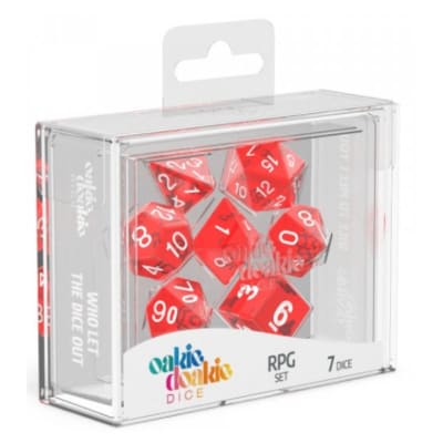 Oakie Doakie - Dado RPG Set Translucent (7) - Rojo1