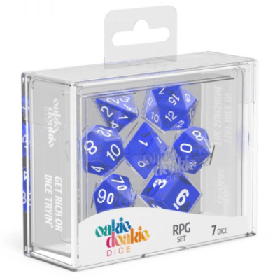 Oakie Doakie - Dice RPG Set Translucent (7) - BLUE1