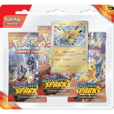 PKM TCG S & V Surging Sparks - 3pk Blister Zapdos Inglés1