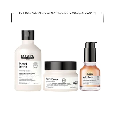 Set Reparador Metal Detox Shampoo + Máscara + Aceite L'Oréal Professionnel1