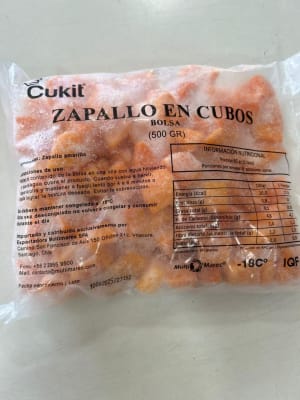 ZAPALLO CUBO 500G