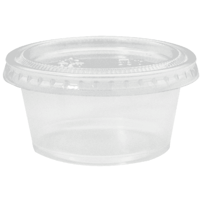 POCILLO PLASTICO C/TAPA 2 Oz