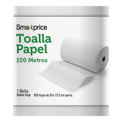 TOALLA DE PAPEL SMART PRICE 100 MTS