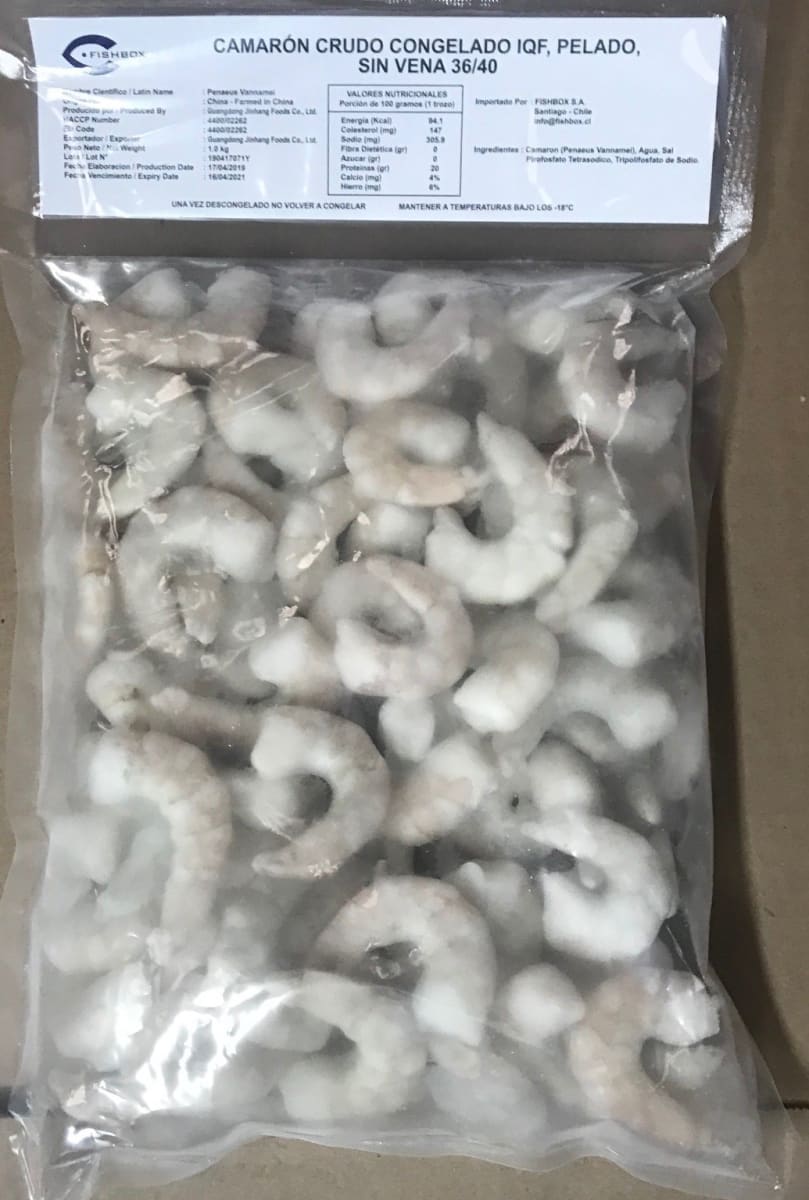 CAMARONES 36/40 SIN CASCARA CRUDO 1 KG1