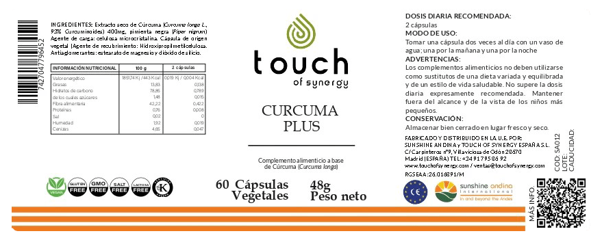 Cúrcuma Plus (60 cápsulas vegetales)2