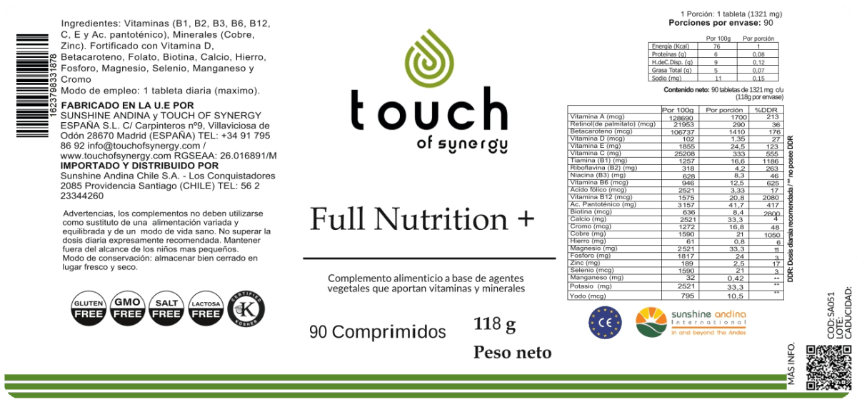 Full Nutrition + (90 comprimidos)2