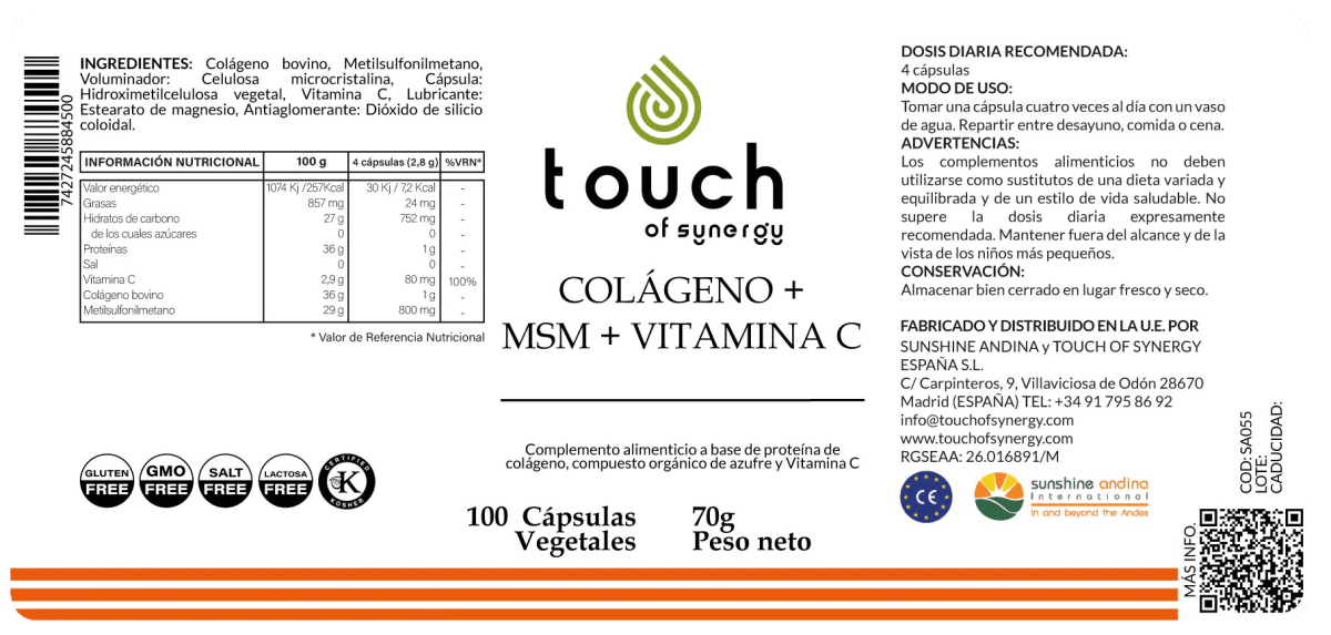 Colágeno + MSM + Vitamina C2