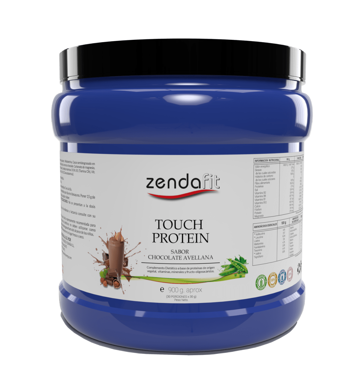 Touch Protein Chocolate Avellana – 900 gr (polvo)1