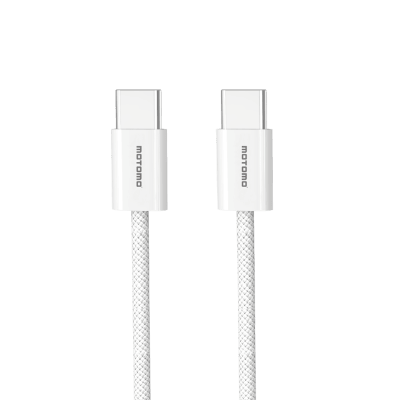 Cable PD-Max 60W Tipo C a Tipo C Trenzado Blanco1