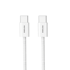 Cable PD-Max 60W Tipo C a Tipo C Trenzado Blanco