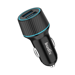 Cargador de Auto Budix 52.5W QuickCharge 3.0 165-1