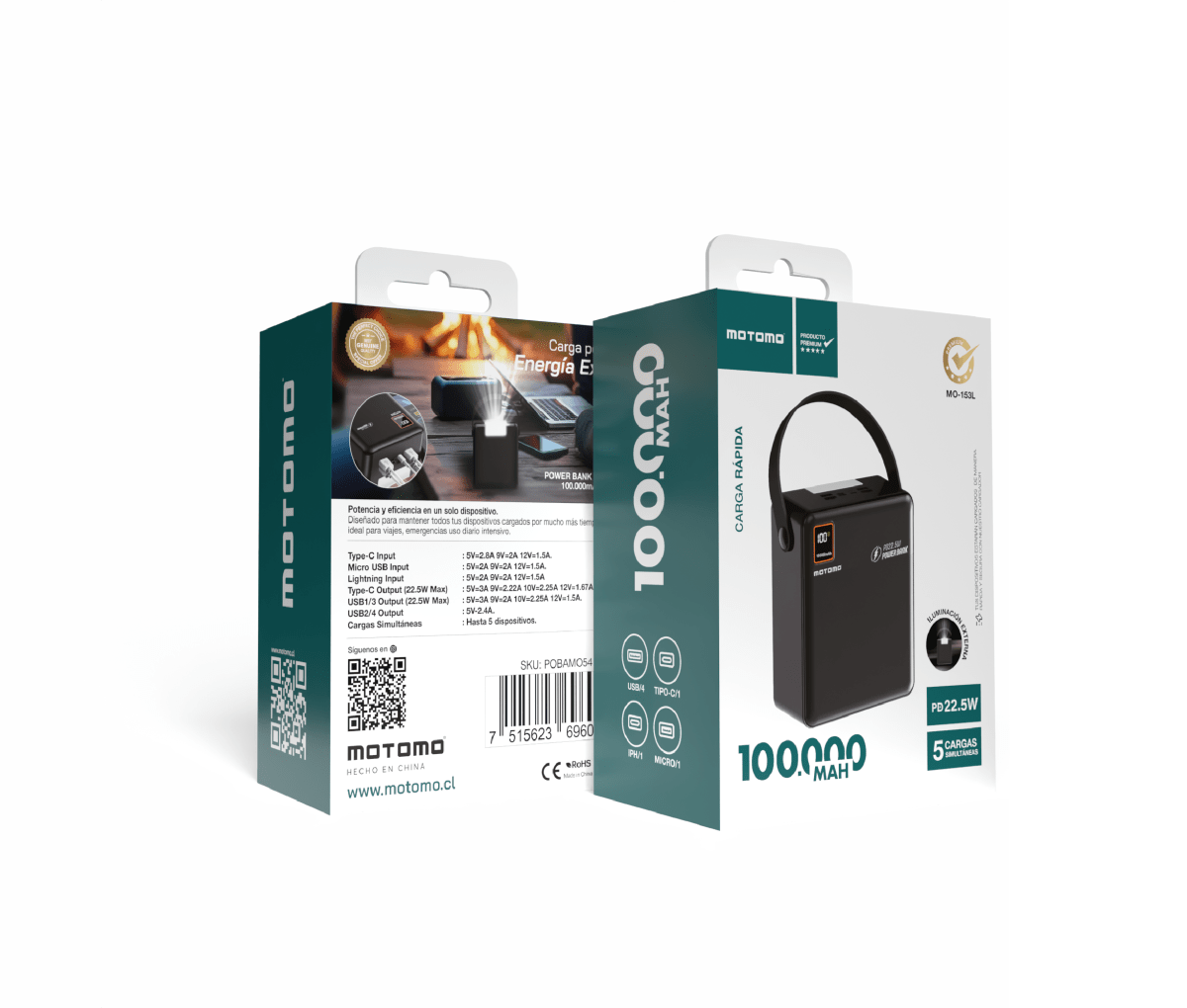 Powerbank Motomo MO-153L 100.000 mAh2