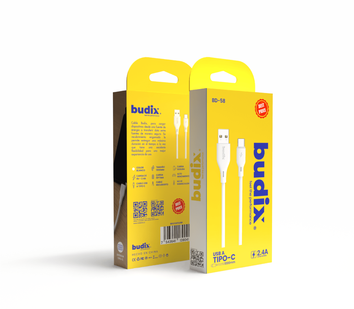 Cable Budix BD-58 USB-A a USB-C2