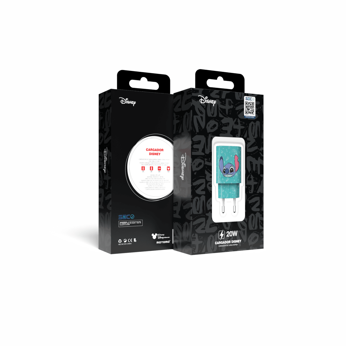 20W Disney Stitch Verde Cable Tipo C4