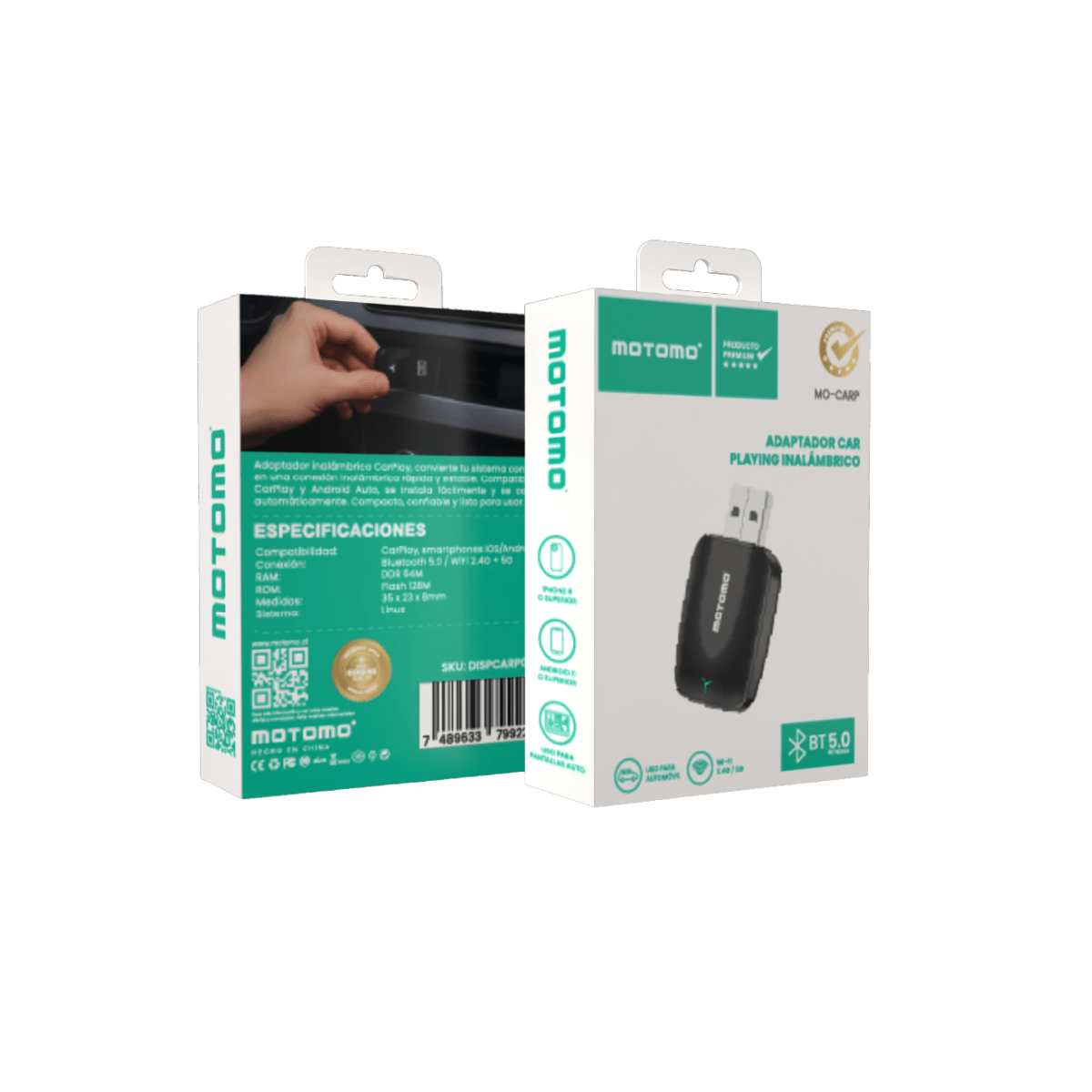 Adaptador CarPlay Inalámbrico Motomo2