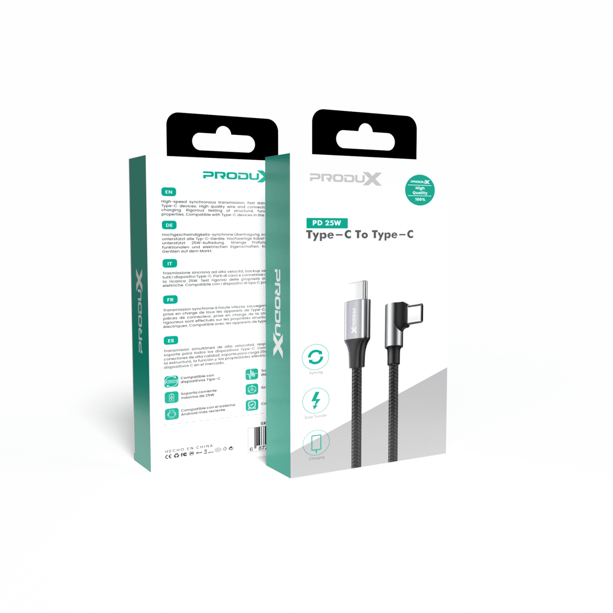 Cable ProduX Tipo C a Tipo C 25W Game Playing2