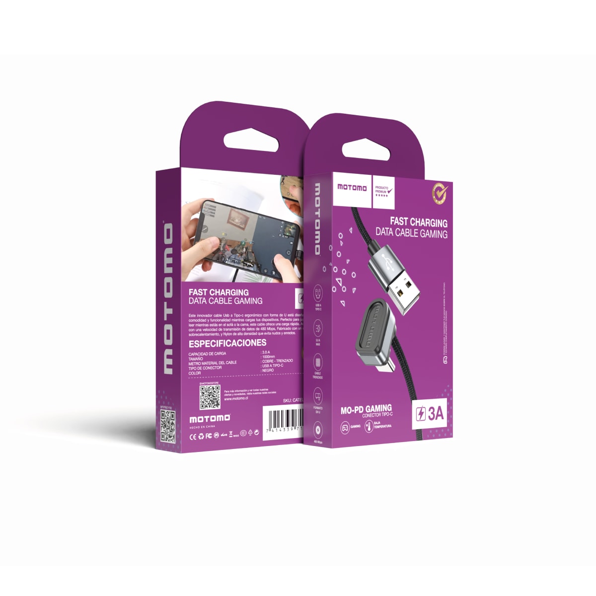 MO-PD Gaming 3A Usb a Tipo C 1000mm2