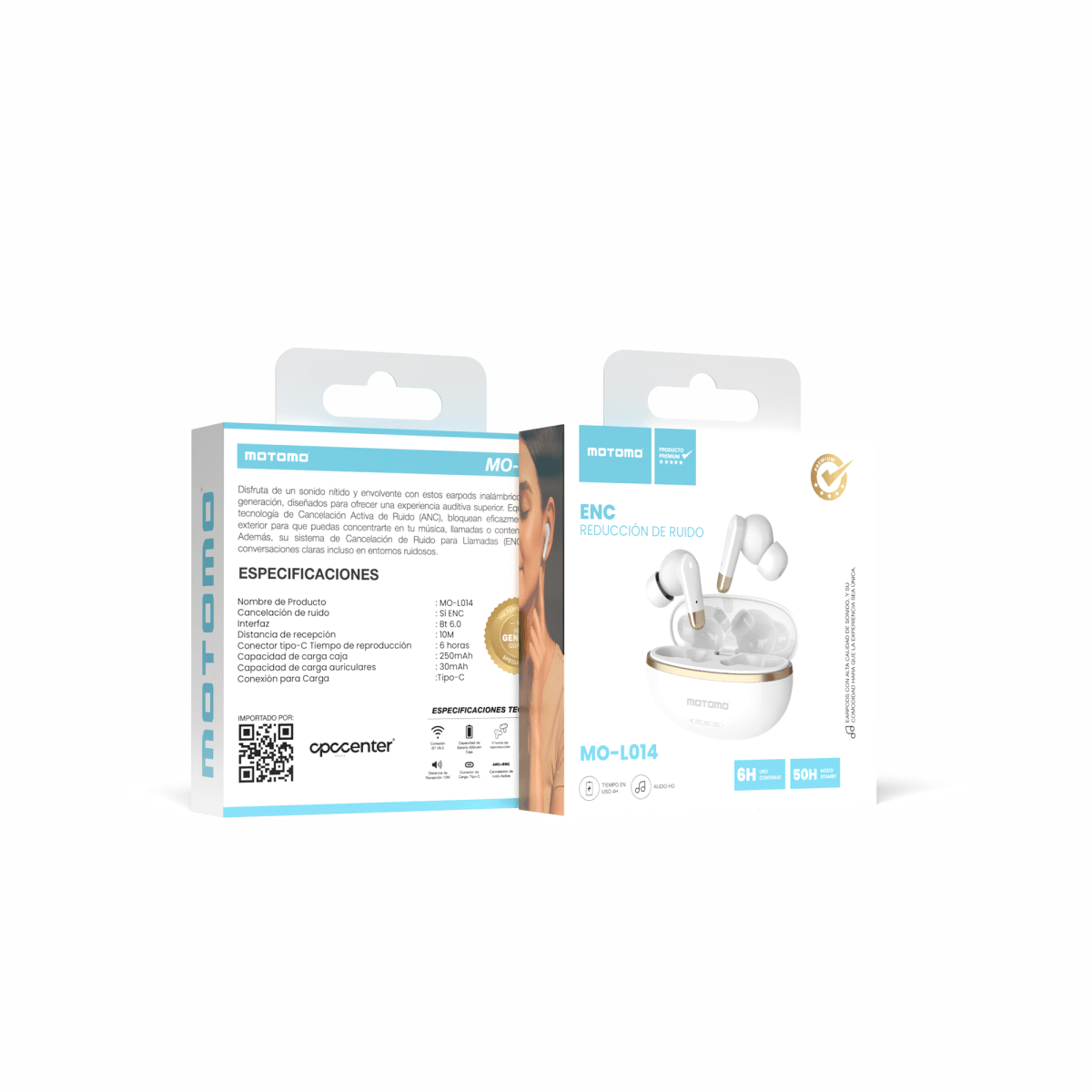 Earpods MO-L014 Gold Line Blanco2