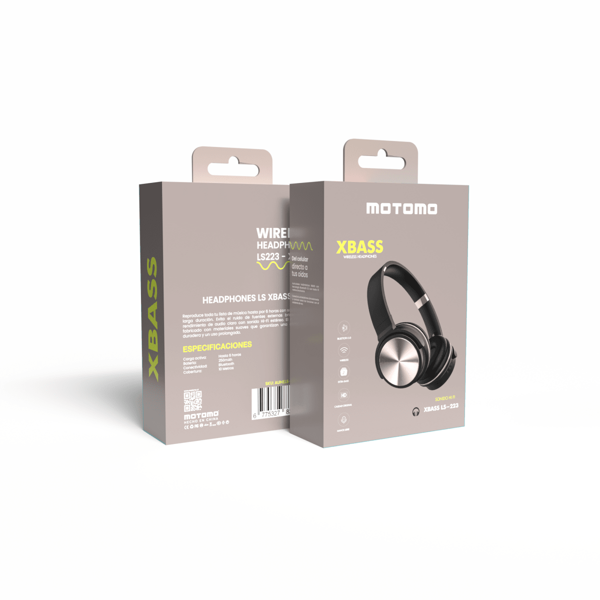 Headphones Motomo Bluetooth XBass LS-2232