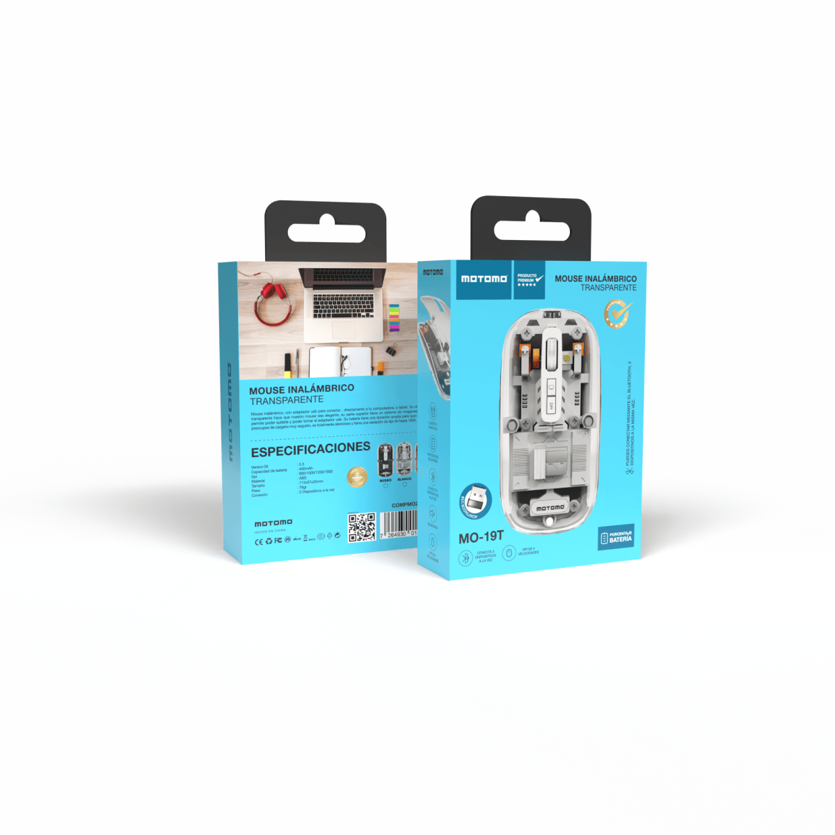 Mouse Transparente Motomo MO-19T 1.600 Dpi5
