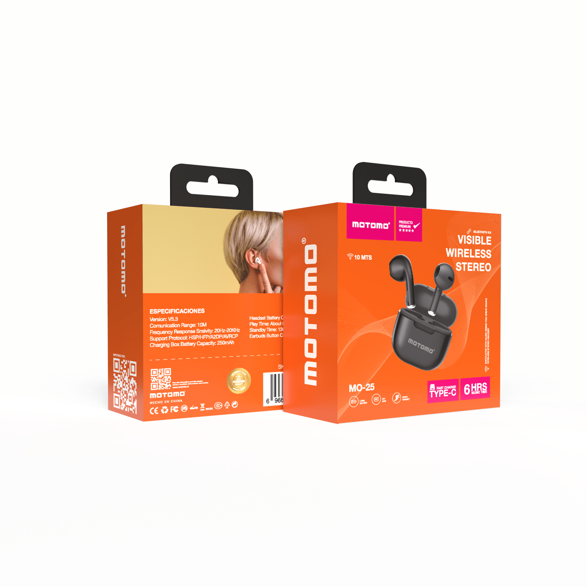 Earpods Motomo MO-25 BT Negro2