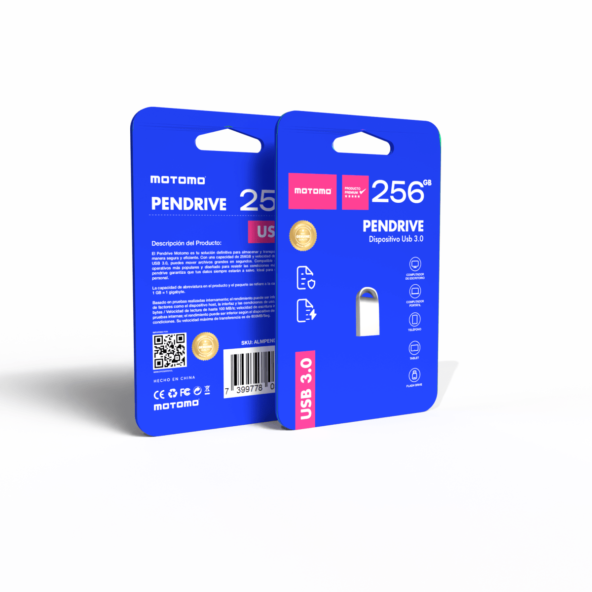 Pendrives Motomo Flash USB 2.0 256GB2