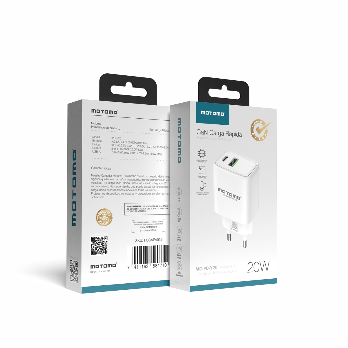 Cargador MO-PD Y20 Carga Rápida Sin Cable2