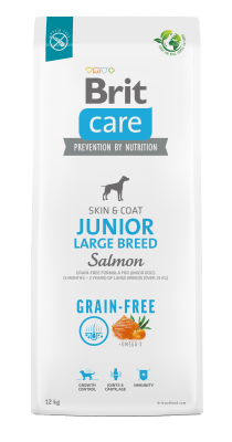 BRIT CARE GRAIN FREE JUNIOR LARGE SALMON 12 KG